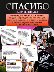 Корм для собак мелких пород Buddy Dinner Orange Line с лососем, 3кг + 1кг