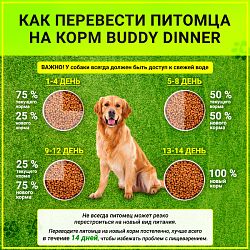 Корм для собак всех пород Buddy Dinner Eco Line с рыбой, 6 кг