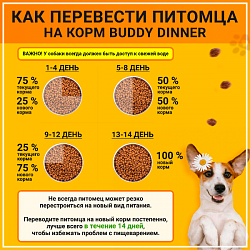 Корм для собак всех пород Buddy Dinner Orange Line с говядиной, 900 г