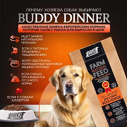 Корм для собак всех пород Buddy Dinner Orange Line с лососем, 6 кг